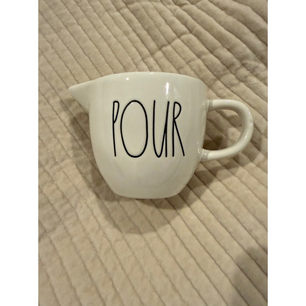 Rae Dunn POUR‎ Creamer Pitcher White Ceramic Artisan Collection by Magenta